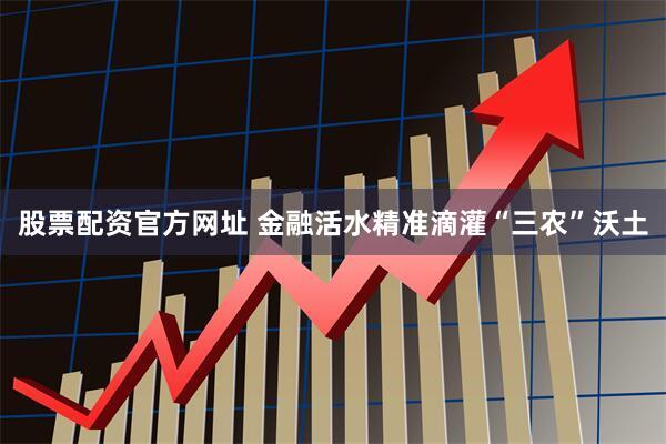 股票配资官方网址 金融活水精准滴灌“三农”沃土